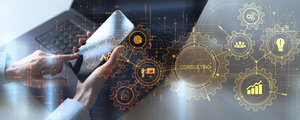 Consulting Concept: Providing Expert Advice for Business Solutions.