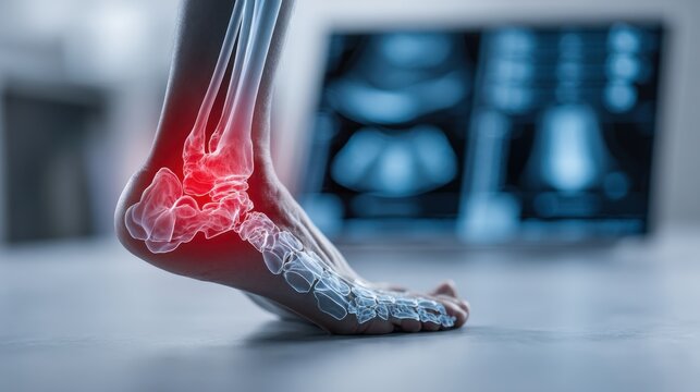 Ankle joint anatomy and Achilles tendinitis diagnosis via ultrasound