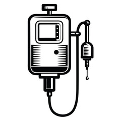 Intravenous Drip Illustration Medical Treatment and Equipment Vector Graphic Showing Health Care and Hospital Infusion Therapy and Liquid Administration