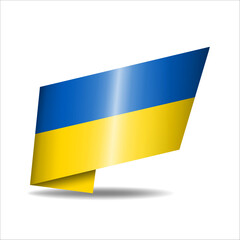 Folded national flag, shining with a shadow.