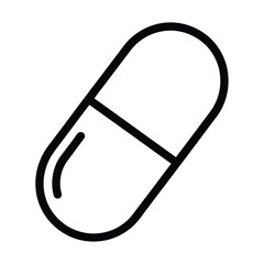 Illustration of a white capsule isolated on white background, representing medicine, health, and pharmaceutical concepts for use in medical and healthcare designs