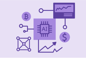 Obraz premium Artificial intelligence in financial technology
