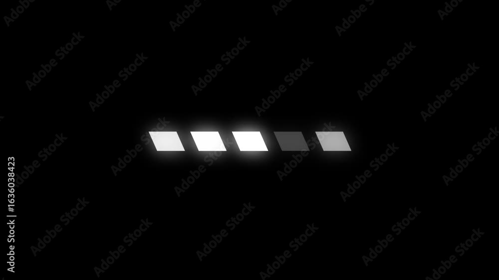 Aufkleber blue gradient parallelogram loading animation with smooth motion, futuristic style, looping effect, 