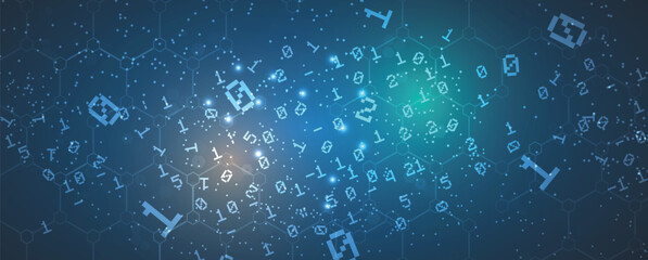 Abstract futuristic technology and science background