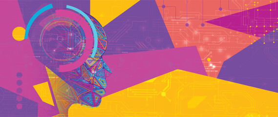 Abstract futuristic technology and science background