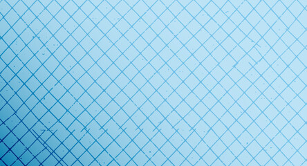 Fototapeta premium A calming light blue gradient background features a prominent diamond grid pattern, offering a simple and clean design element with slight distressing for visual texture