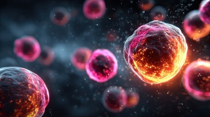 Naklejka premium Understanding Cellular Processes A Deep Dive into Cell Function and Biology