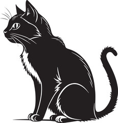  Cat silhouette art icon