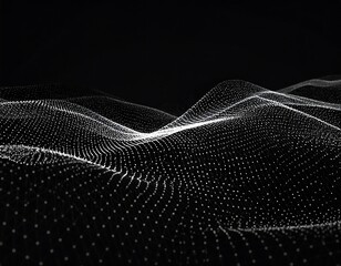 Abstract digital landscape of connected points