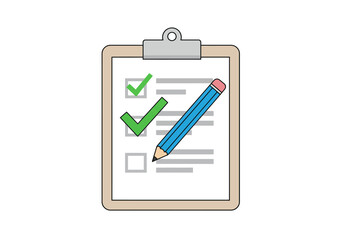 A clipboard with a checklist