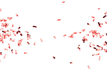 red christmas glitter confetti texture isolated on white or transparent png