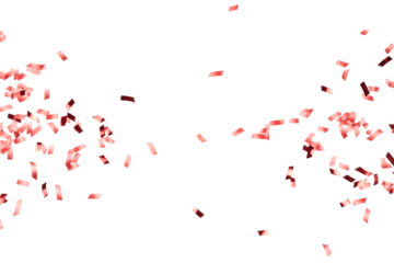 red christmas glitter confetti texture isolated on white or transparent png