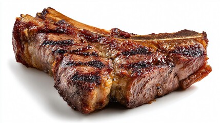Succulent Grilled Beef Steak Bone on Plate for Food Photography