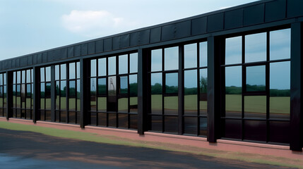 Floor-to-Ceiling Glass Windows Office Building