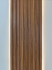 wall decoration background in the form of aesthetic wooden planks with natural wood grain motifs