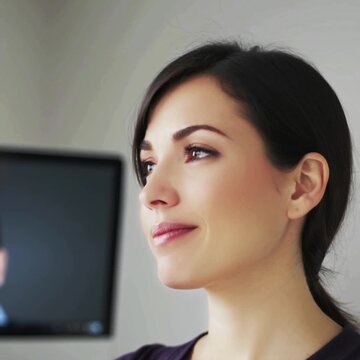 woman shows dissatisfaction with facial expressions. white woman is dissatisfied. brunette with cray facial expressions. slow motion video.