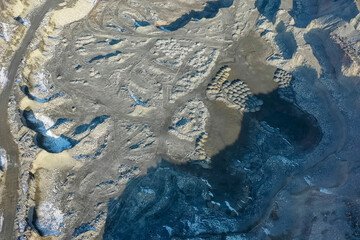 quarry for the extraction of crushed stone, a view from above, h