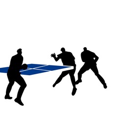 Silhouette of Table Tennis Player Illustration
