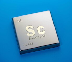 Scandium Lightweight metal used in aerospace applications.
