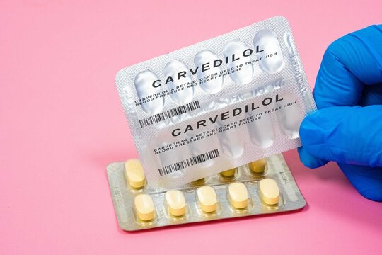 Carvedilol A beta-blocker used to treat high blood pressure