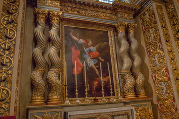 Views from the interior of St John's Co-Cathedral in Malta