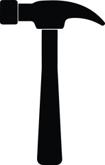 hammer on white background silhouette