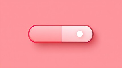 Modern Toggle Switch on Soft Pink Background for User Interface Design