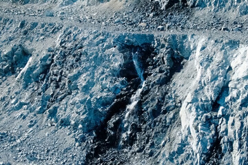 Rock of an asbestos quarry at section of a quarry.