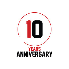10 Year Anniversary Vector Template Design Illustration