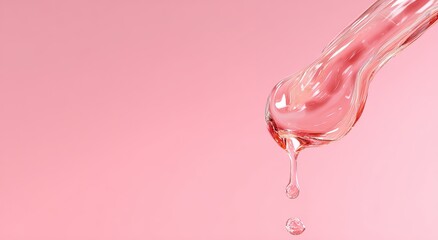 Transparent liquid dripping from a pipette