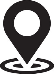Map pointer icon with number 8 in a shiny 3D button style for web or business design