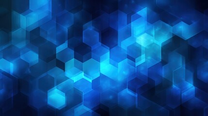 abstract blue hexagon pattern glow