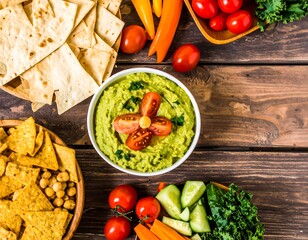Colorful assortment of healthy snacks