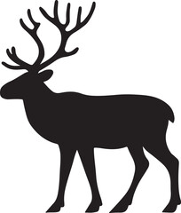 Obraz premium Charming reindeer illustration with festive holiday elements