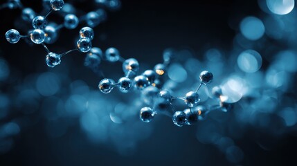 molecular structure dark blue spheres