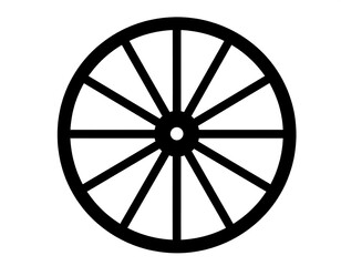 Simple black wagon wheel