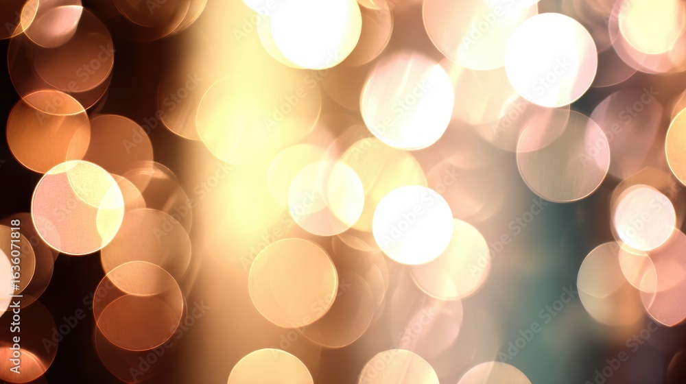 Poster soft, blurred bokeh lights create a warm ambiance, enhancing a cozy indoor setting with subtle color