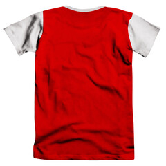 Place Your Artwork On This Back View Beautiful T Shirt MockUp In Oriental Red Color And Get A...