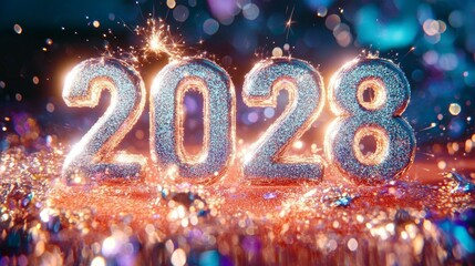 Glittering Start to Twenty Twenty-Eight A Glamorous Celebration of New Year Joy and Festive Spirit