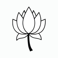 Lotus flower vector icon illustration design with floral nature elements
