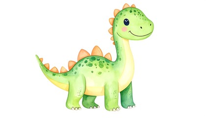 Fototapeta premium Cute cartoon dinosaur illustration