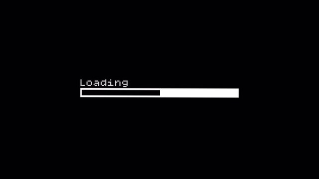 progress bar animation on a transparent background , loading bar animation with alpha channel, 4k Video	
