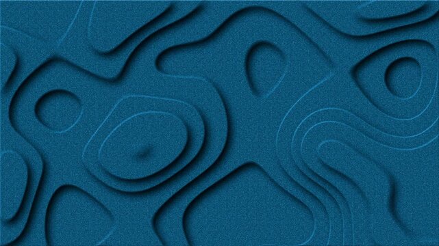 Blue Topographic Map Animation Loop, A professional, seamless animation of morphing contour lines on a dark blue,textured background.Ideal for corporate,business,or technology-themed motion graphics.