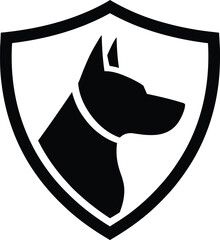 Dog head logo vector silhouette