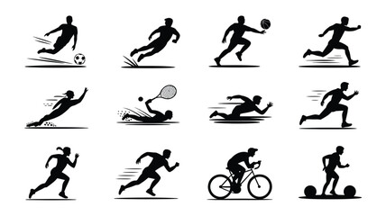 set of sport silhouettes