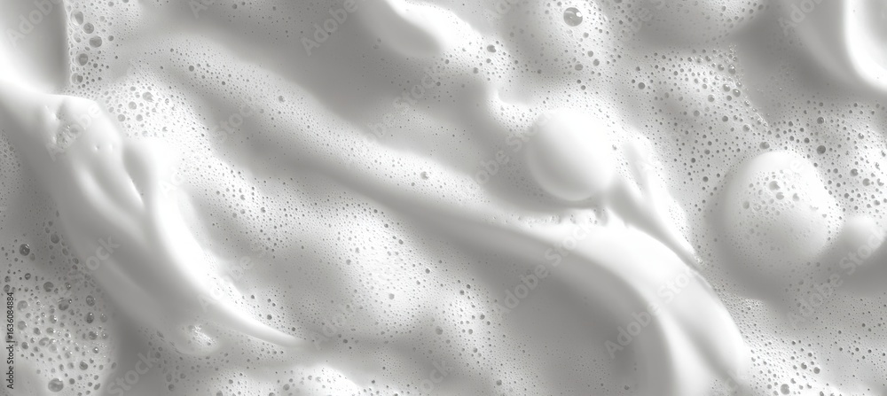 Poster abstract texture of refreshing white soap foams creating artistic and clean backgrounds for hygiene