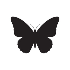 Monarch Butterfly silhouette icon vector flat illustration design on white background