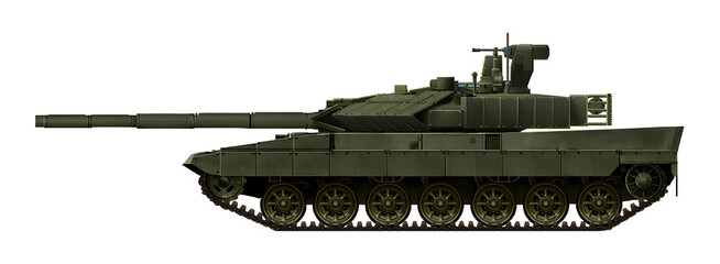 T-110 (The concept of a new tank based on the chassis of the T-72 tank, with a new hull and turret from the T-90M tank) © Tikros