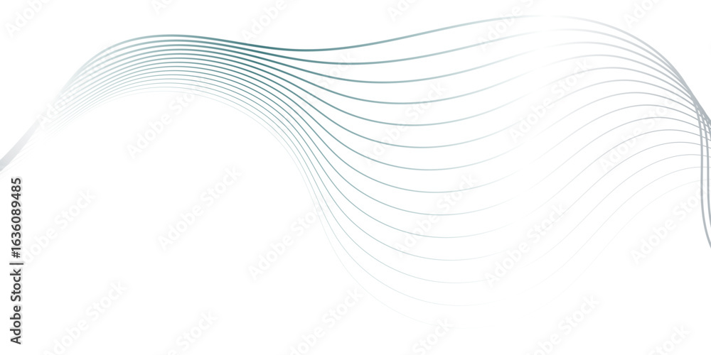 Poster modern curved lines with gradient colorful wavy lines forming dynamic and vibrant digital pattern si