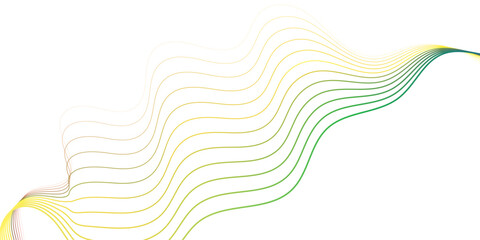 Modern curved lines with gradient Colorful Wavy Lines Forming  Dynamic and Vibrant Digital Pattern Simple and dynamic design.